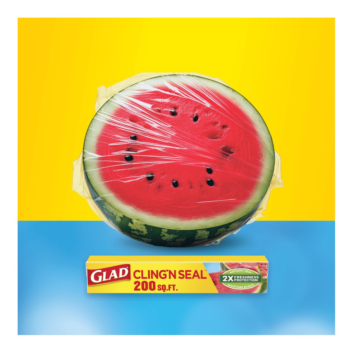 GLAD Cling'n Seal Plastic Food Wrap, 200 sq. ft.