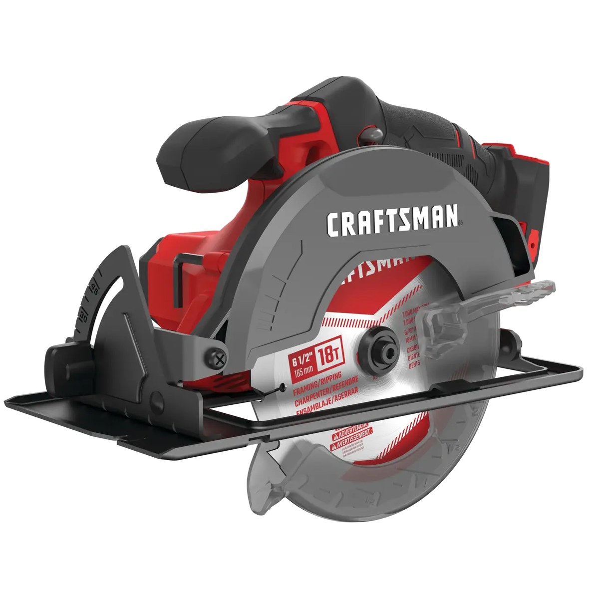 CRAFTSMAN V20 6-1/2 in. Cordless Circular Saw (Tool Only, CMCS500B)